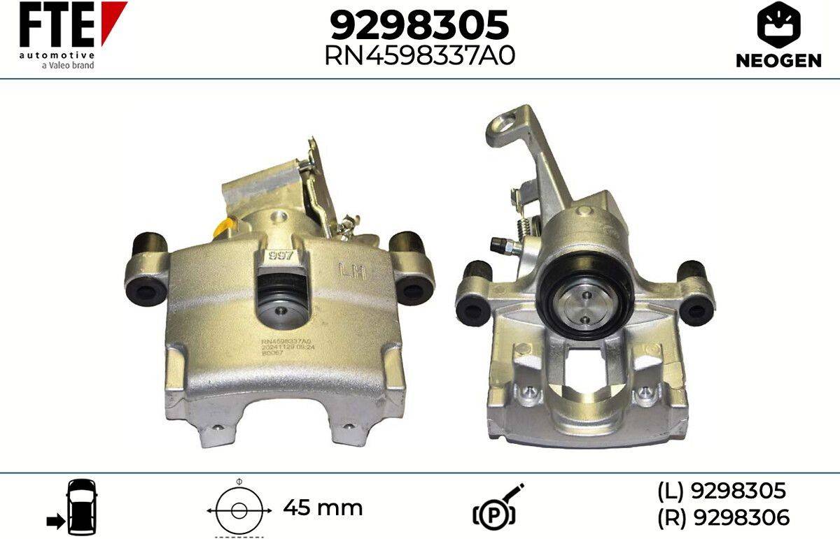 Fte Brake Caliper Neogen Rear Axle Left