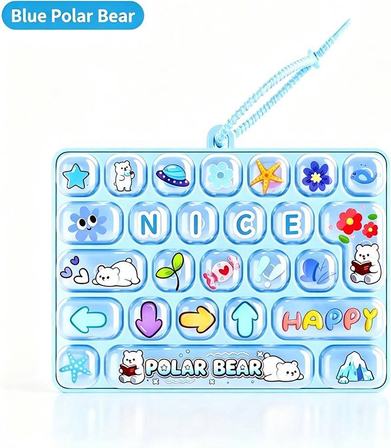 26 Key Fidget Keyboard Clicker Keychain