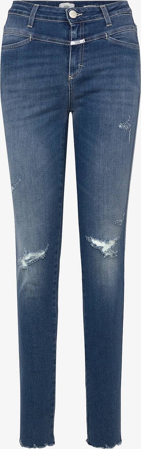 Skinny Pusher Long Jeans Mid Blue