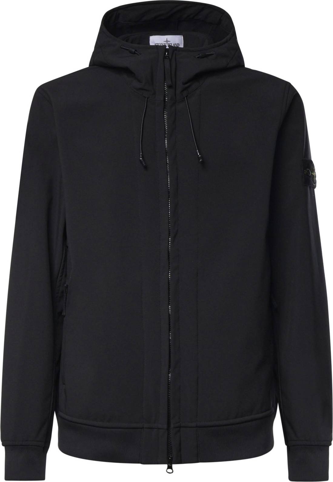 Stone Island Q100004 Soft Shell R Hooded Jacket - Black