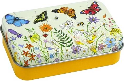 Mini Rectangular Tin Køkkenbeholder - Butterflies