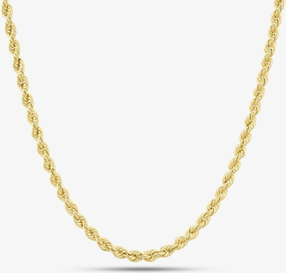 9ct gold pendants without chain T.H.Baker Baker 9ct Yellow Gold Rope Chain