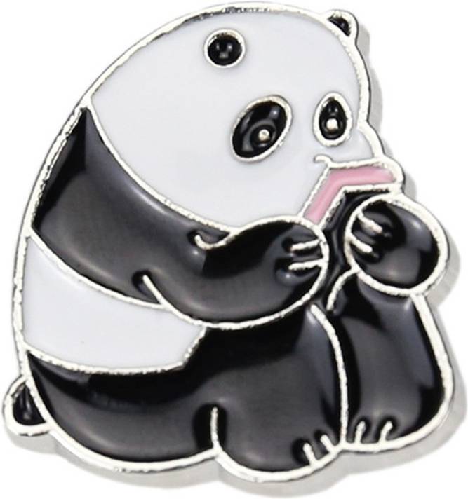 Creative Brooch Pin Panda Shape Durable Assorted Color