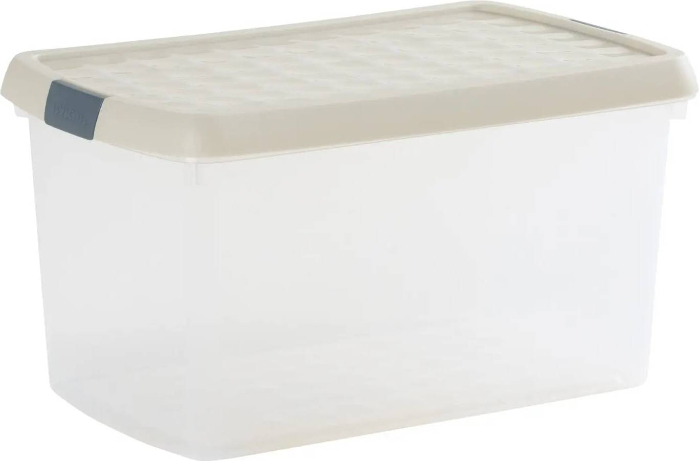Wham Rectangular Storage 14 Litre Clear Stone Storage Box