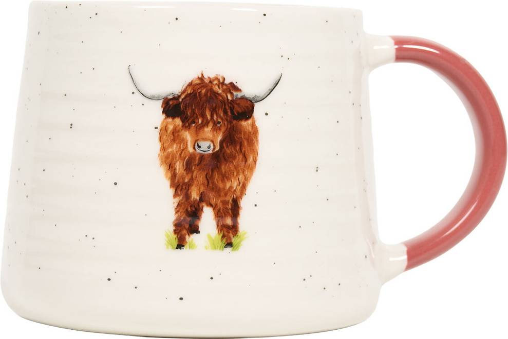 Highland Cow Large Ribbed Neutral Mug