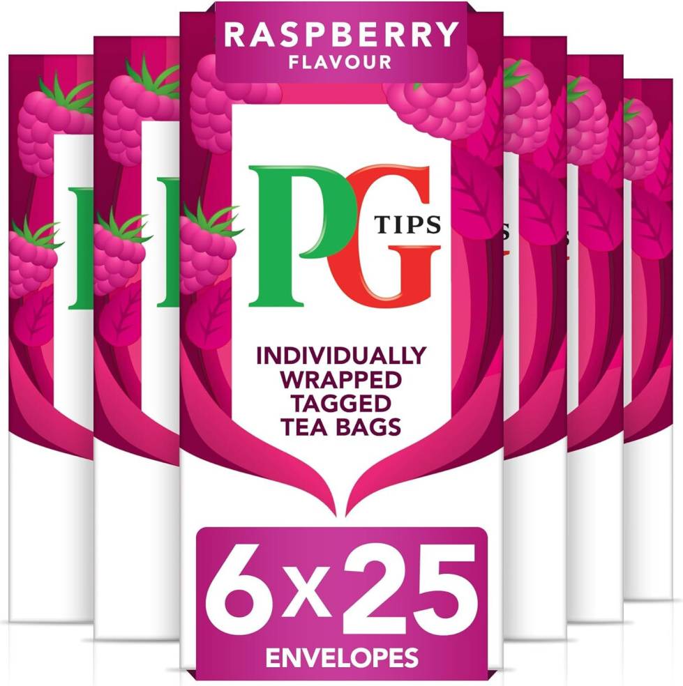 PG Tips Raspberry Leaf Tea Bags 6 Packs 150 Envelopes 150pcs 6pack