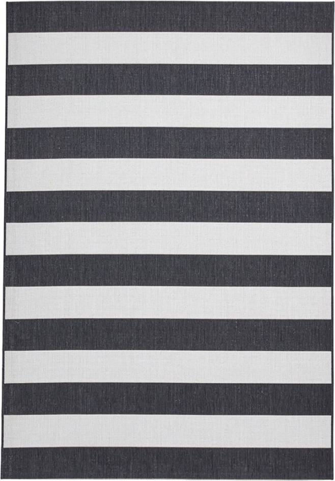 Latitude Run Rhem Striped Indoor Outdoor Area Rug White