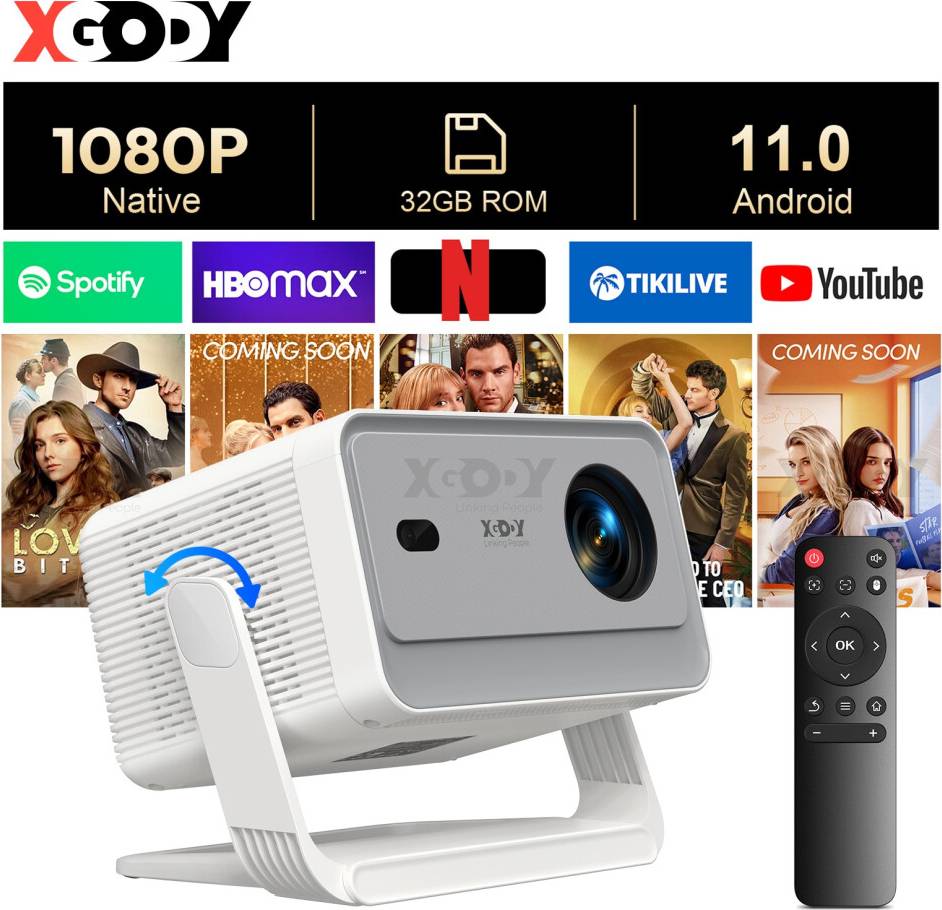 Xgody Smart 4K Android Projector