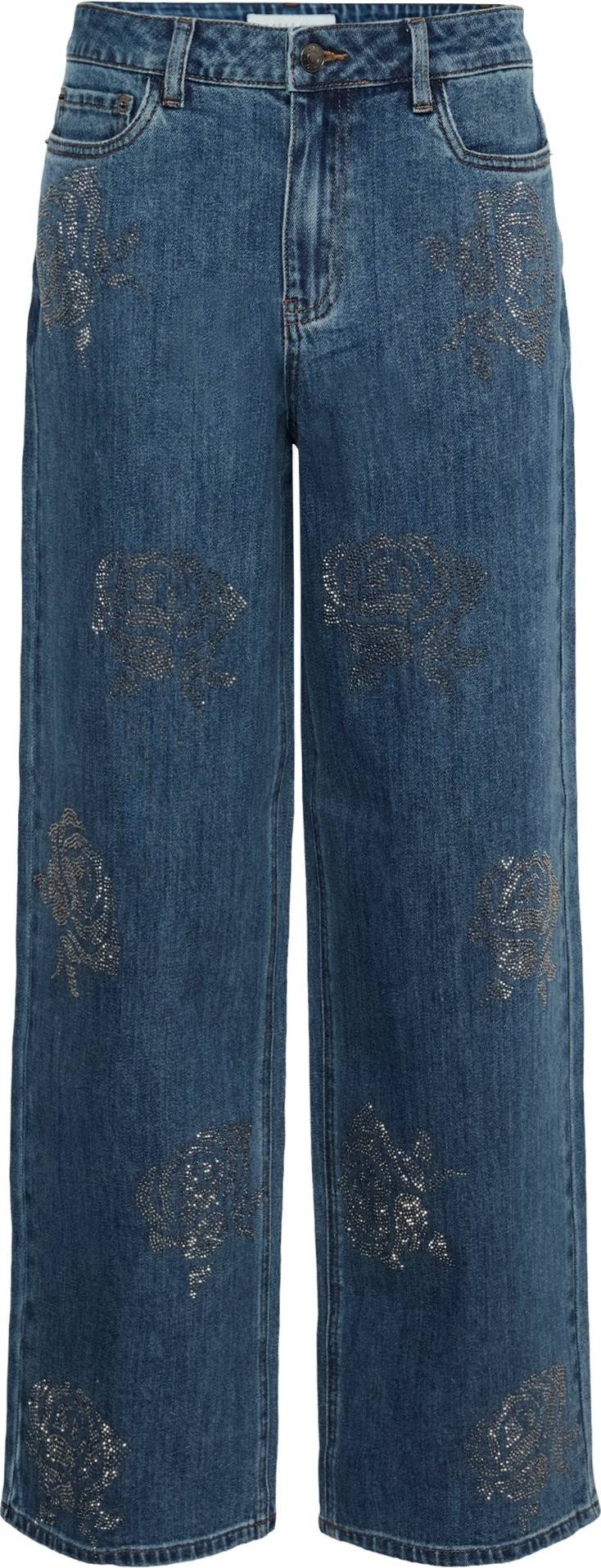 Kaffe Rhinestone Jeans Medium Washed Blue