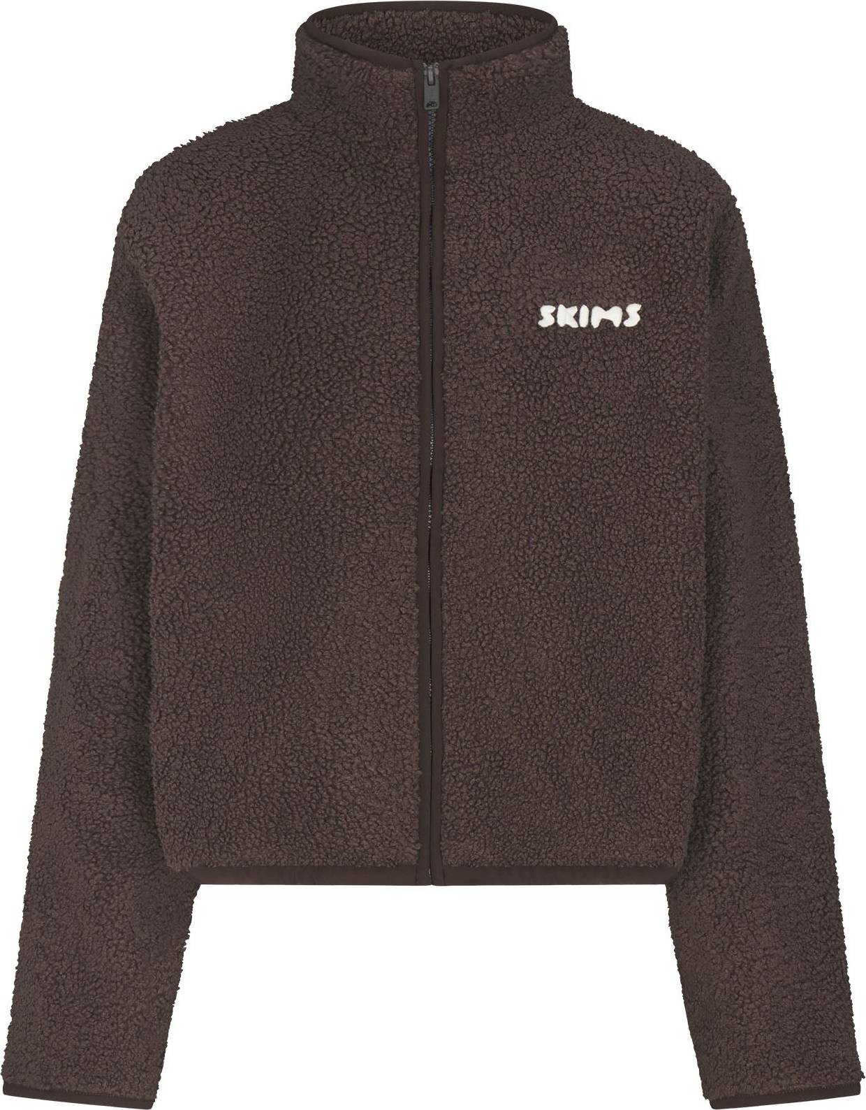 SKIMS Boxy Zip Up Jacket - Deep Neutral