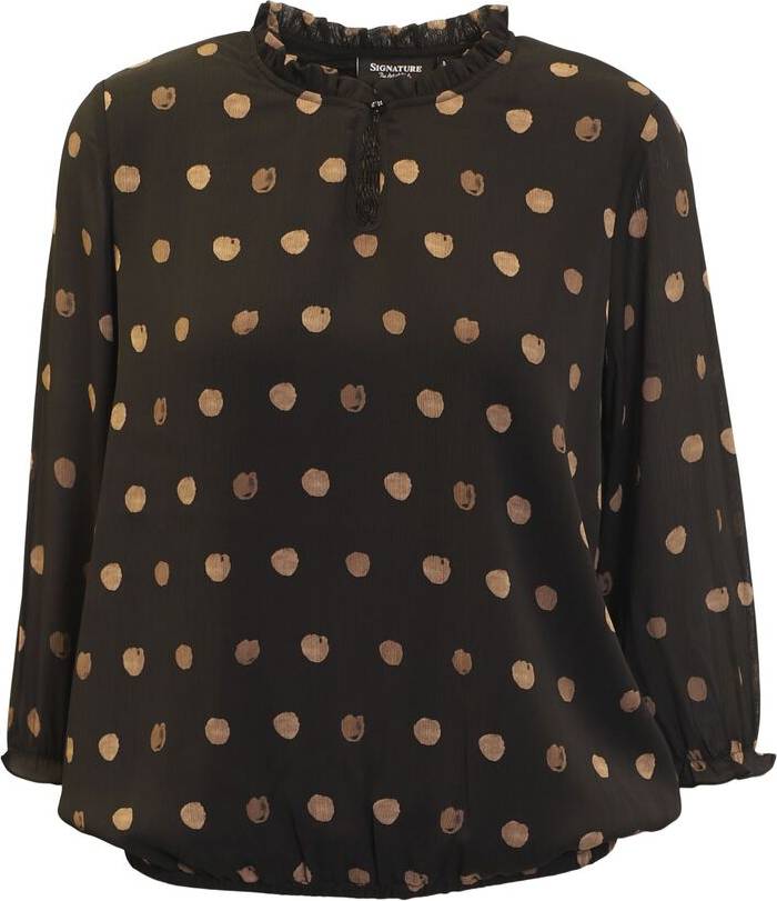 Signature Bluse Sort/Brun