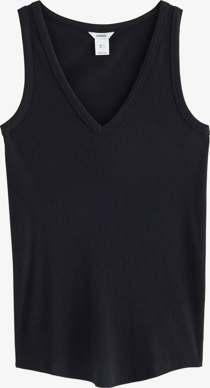 Lindex Mom Ribbed Tank Top - Black