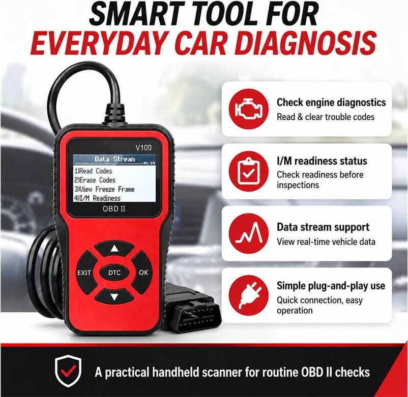 Zandona V100 OBDII Automotive Code Reader Scanner