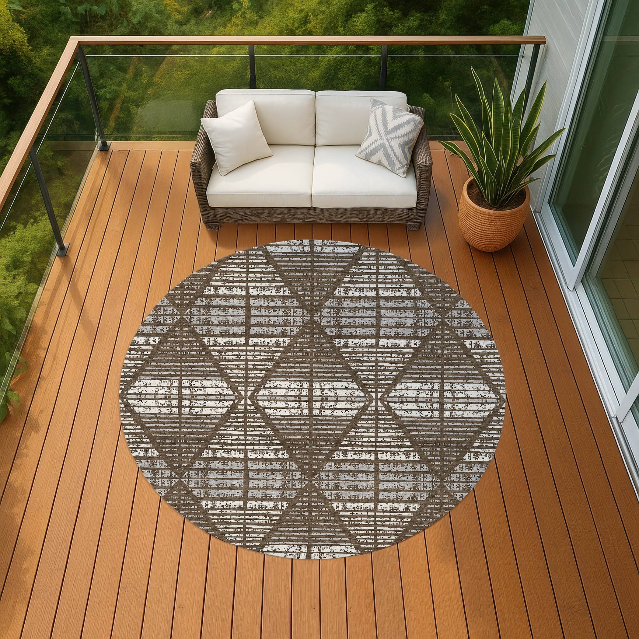 Addison Rugs Machine Washable Indoor Outdoor Modern Ovid Chantille Rug