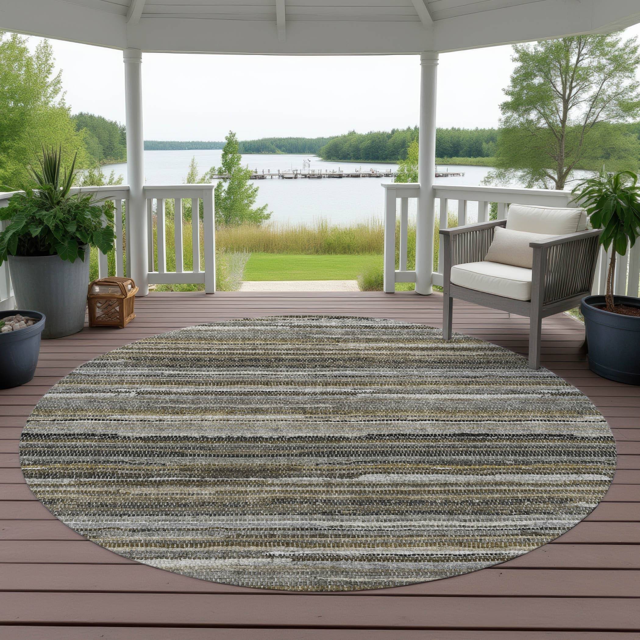 Addison Rugs Indoor Outdoor Albany Stripe Chantille Rug