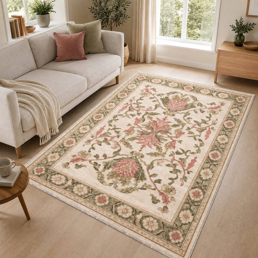 Brayden Studio Area Rug White cm