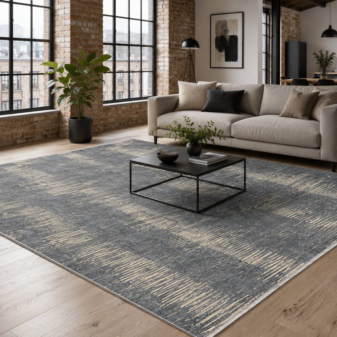 Brayden Studio Area Rug Grey cm