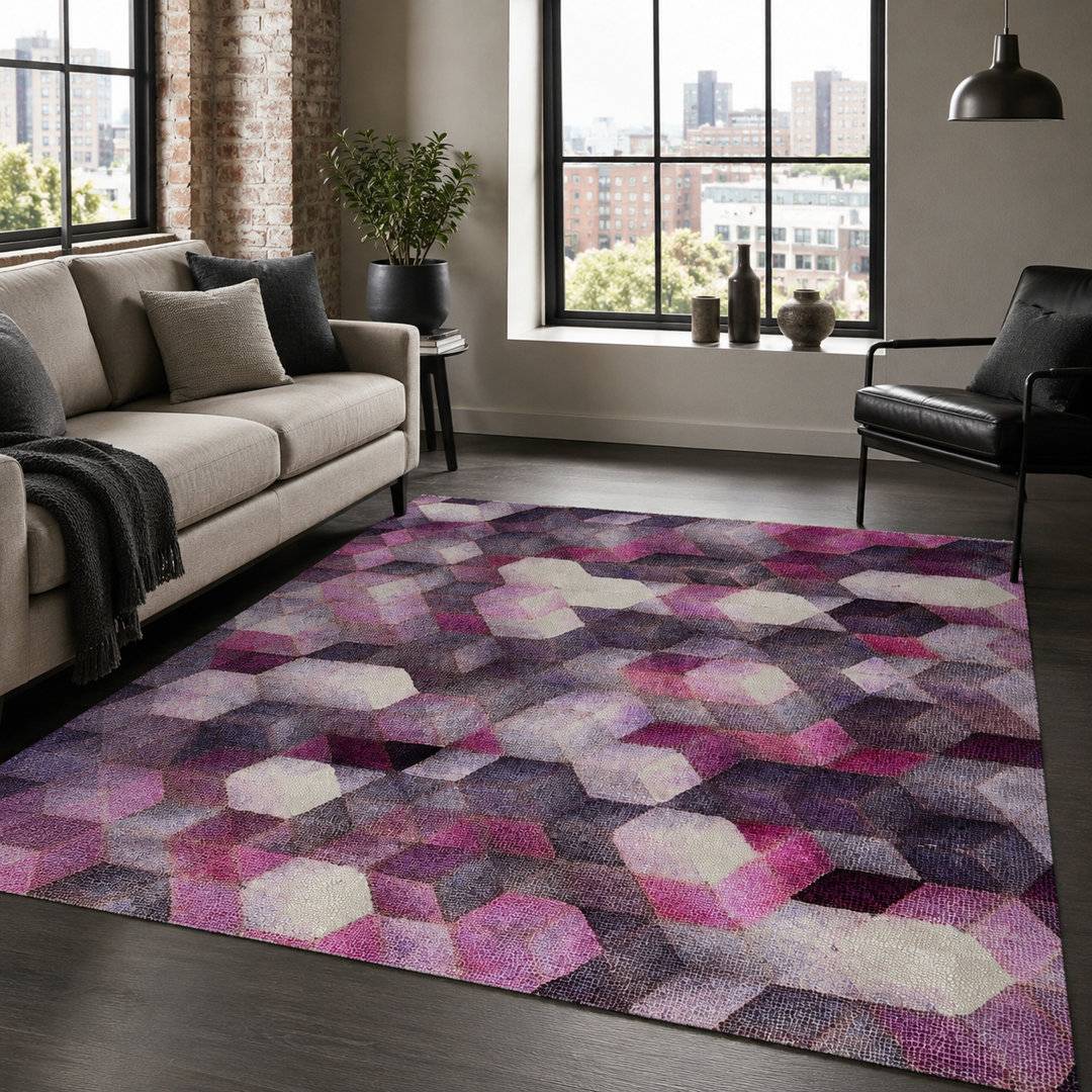 Brayden Studio Area Rug Purple cm