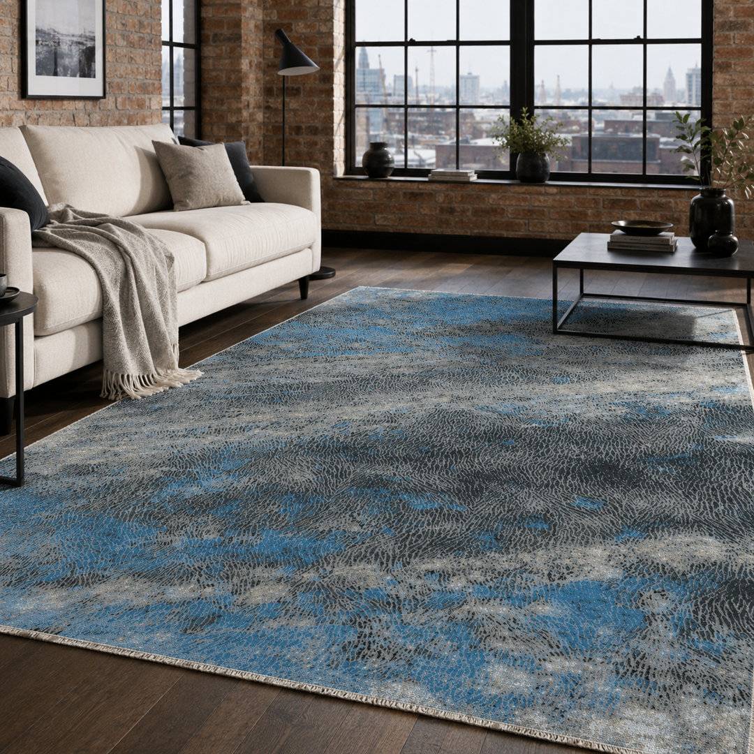 Brayden Studio Area Rug Blue cm