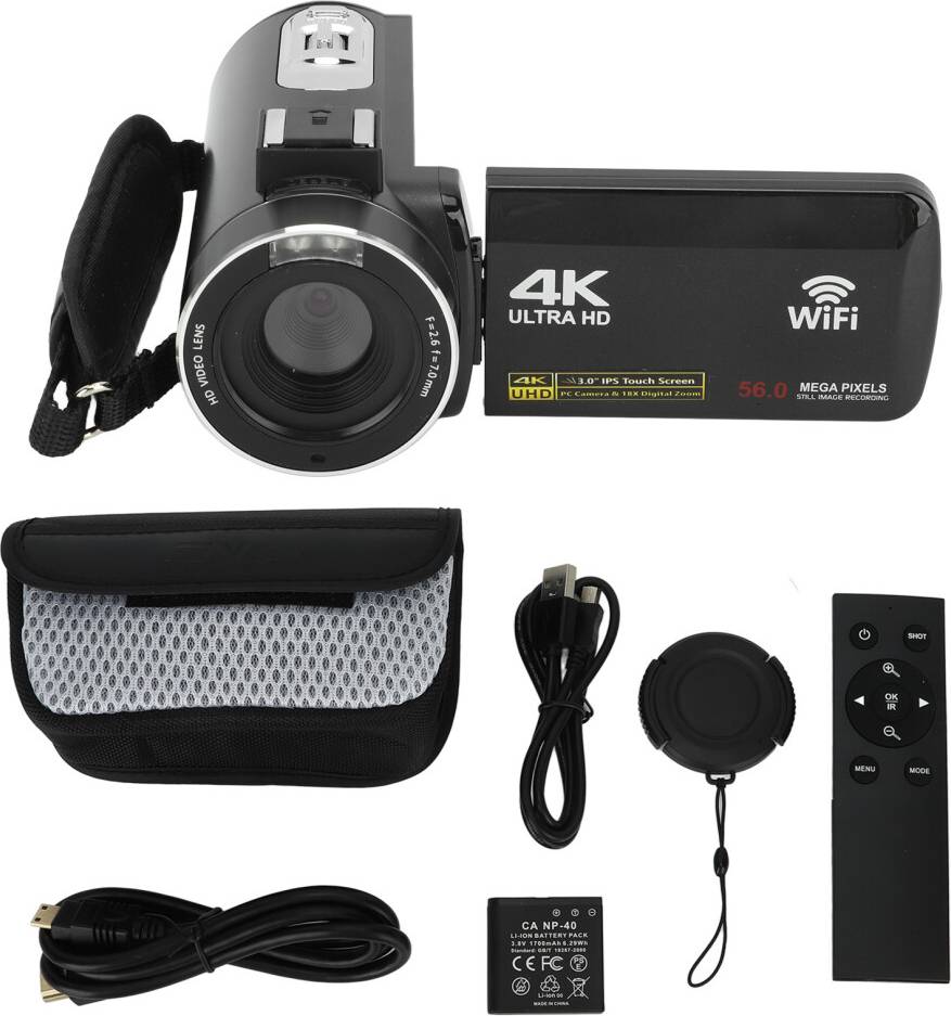 4K 56MP Video Camera 3 Inch Touch Screen