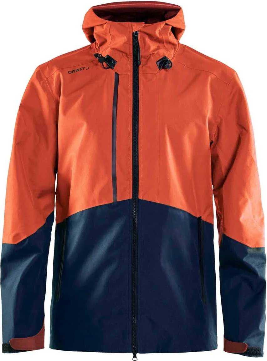 CRAFT Block Shell Jacket - Orange/Navy