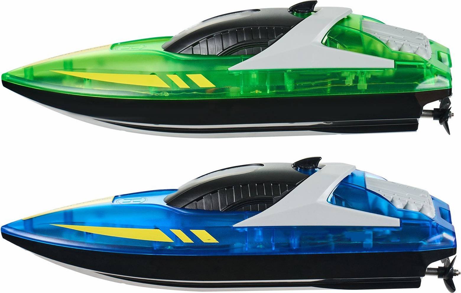 Remote control boat SlickBlue Set 2 Kids Racing Boat with Remote Control LED Lights