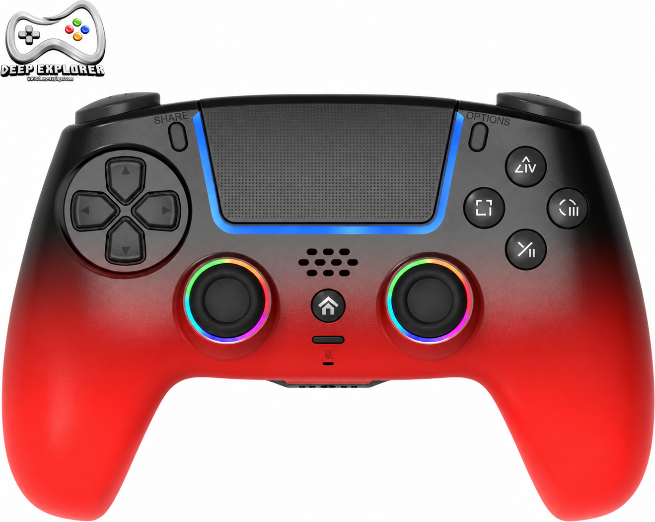 Pro RGB Wireless PS5 Controller Eclipse Red