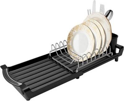 B&Q Telescopic Compact Dish Rack One Size Dish Drainer