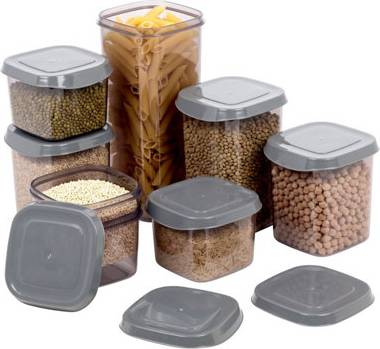 URBN Living 8 Piece Stackable Food Storage Containers With Lids Kitchen Storage