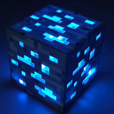 GOPatriot Memory Minecraft Building Block Light Desk Lamp