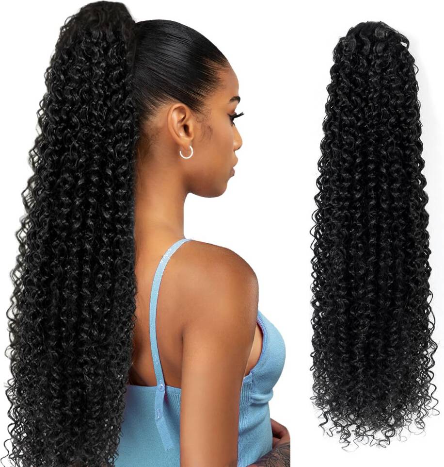 SuCoo Drawstring Ponytail Extension Synthetic Hair 28 Inch