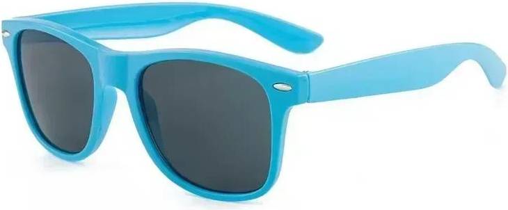 Unisex Rectangular Plastic Sunglasses - Blue