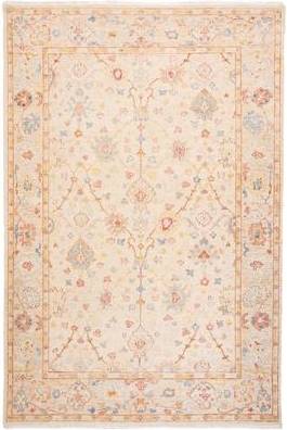Alora Decor Dancing Floral Hand-knotted Rug Beige
