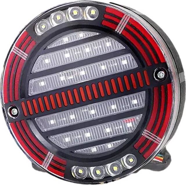 Round LED Tail Brake Light Sequential Turn