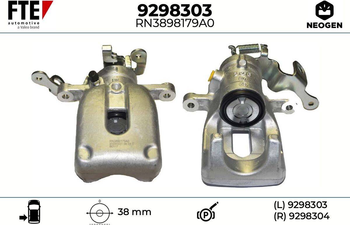 9298303 Brake Caliper Neogen Rear Axle Left
