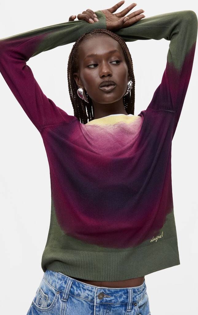 Fine Knit Sweater Gradient Effect