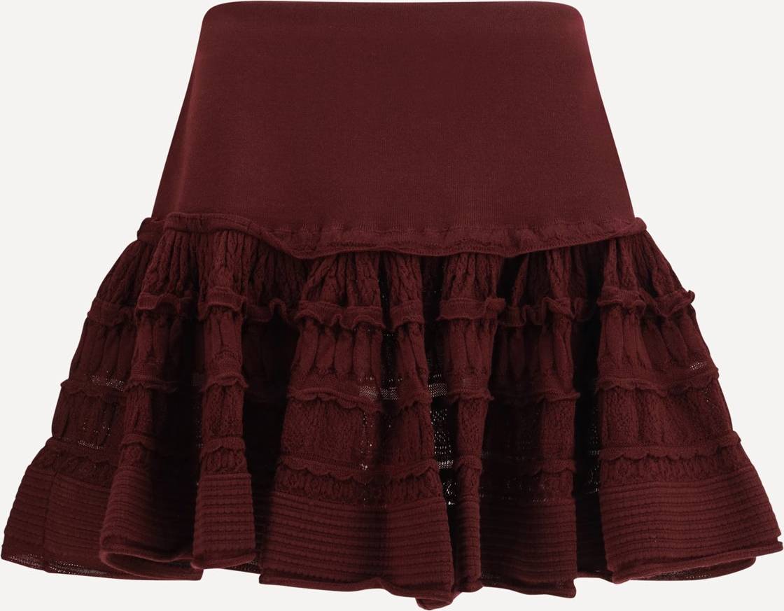 Alaïa Wool Crinoline Ruffle Mini Skirt - Female