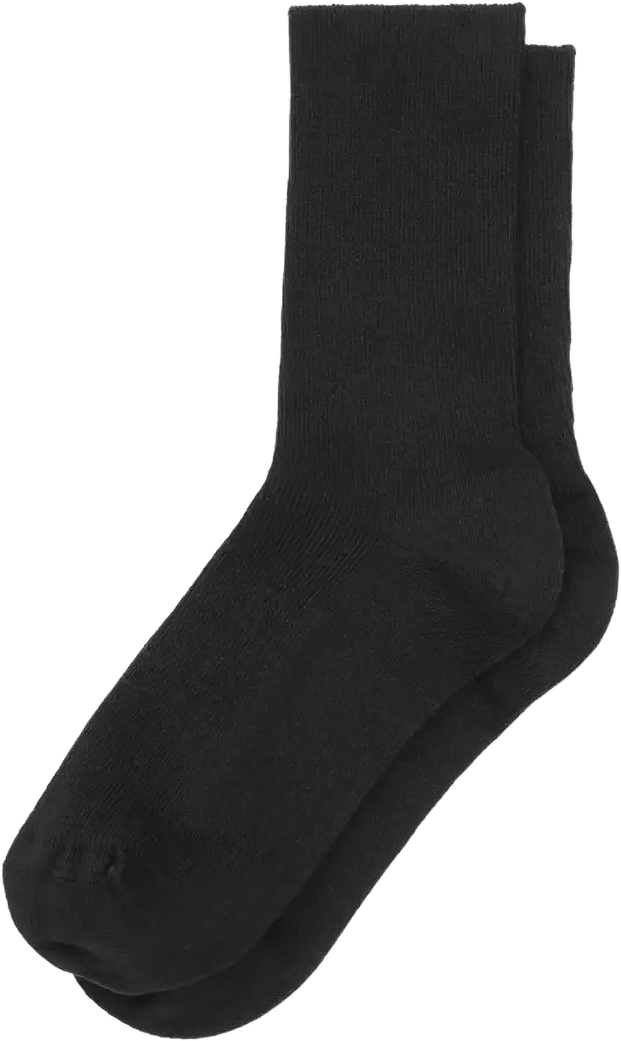 Organic Basics Core Crew Rib Socks 3-Pack - Black