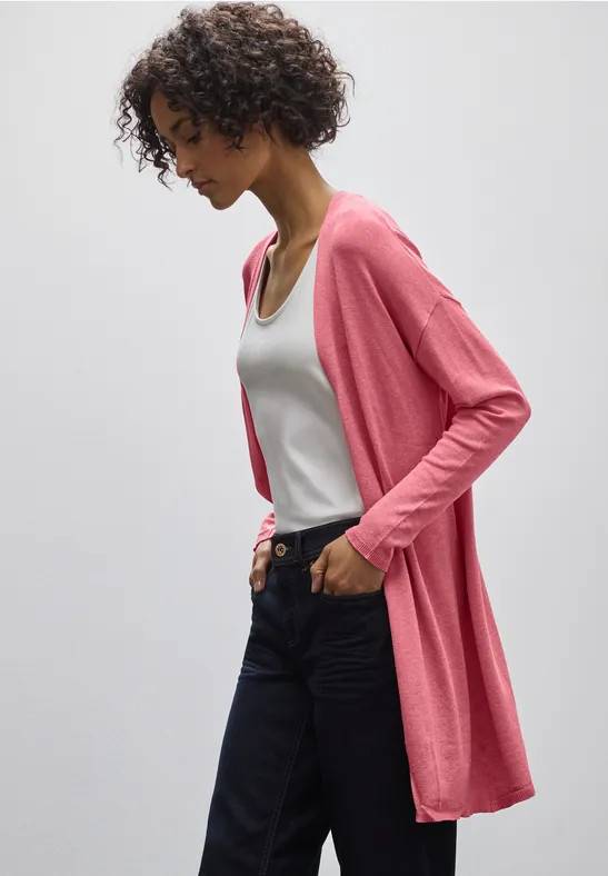 Street One Langer Cardigan - Rosa