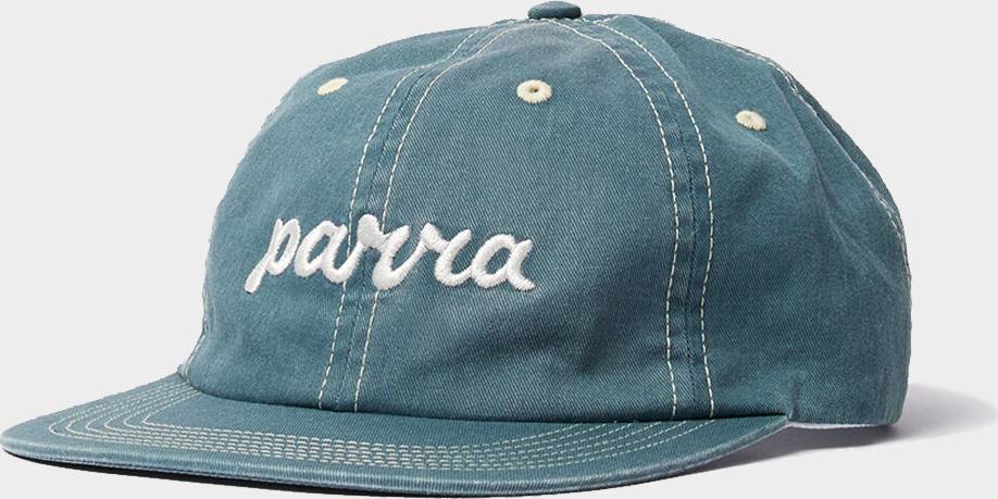By Parra Script Logo 6 Panel Hat - Blue