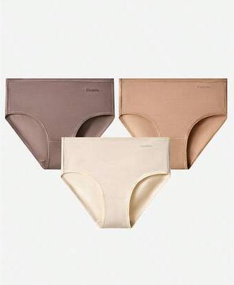 Shein High Rise Modal Basic Trosor 3-Pack - Multifärgad