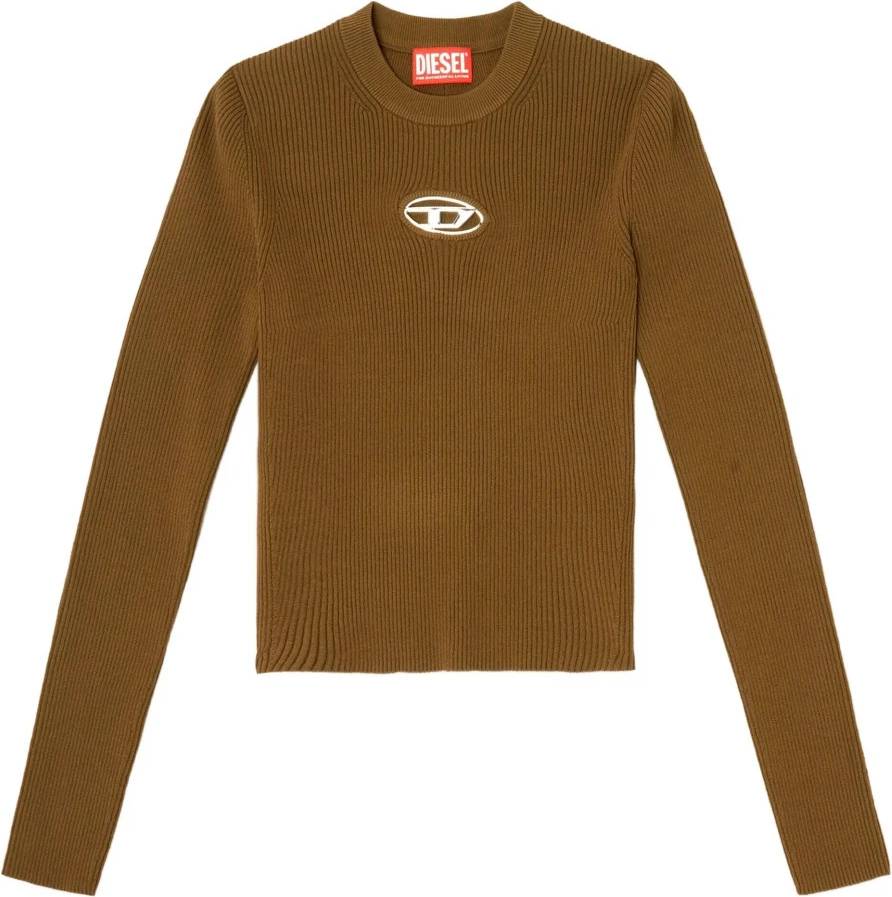 Diesel M-Valari Ribbed Top Stickade Tröjor - Polyester