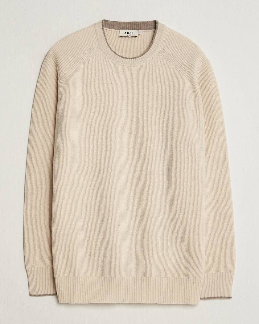 Altea Rib Wool Raglan Sweater Cream