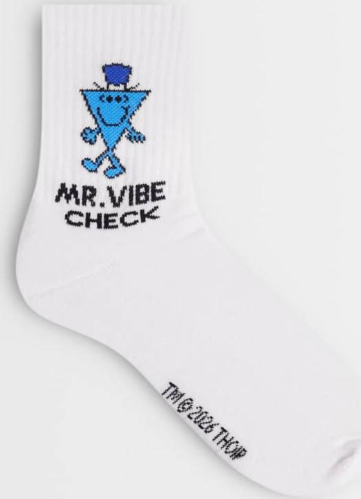 ASOS DESIGN Flerfärgade Rutiga Strumpor Mr Vibe-tryck-Flera