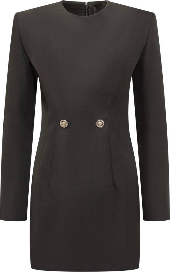 Versace Button-Detail Mini Dress - Sort