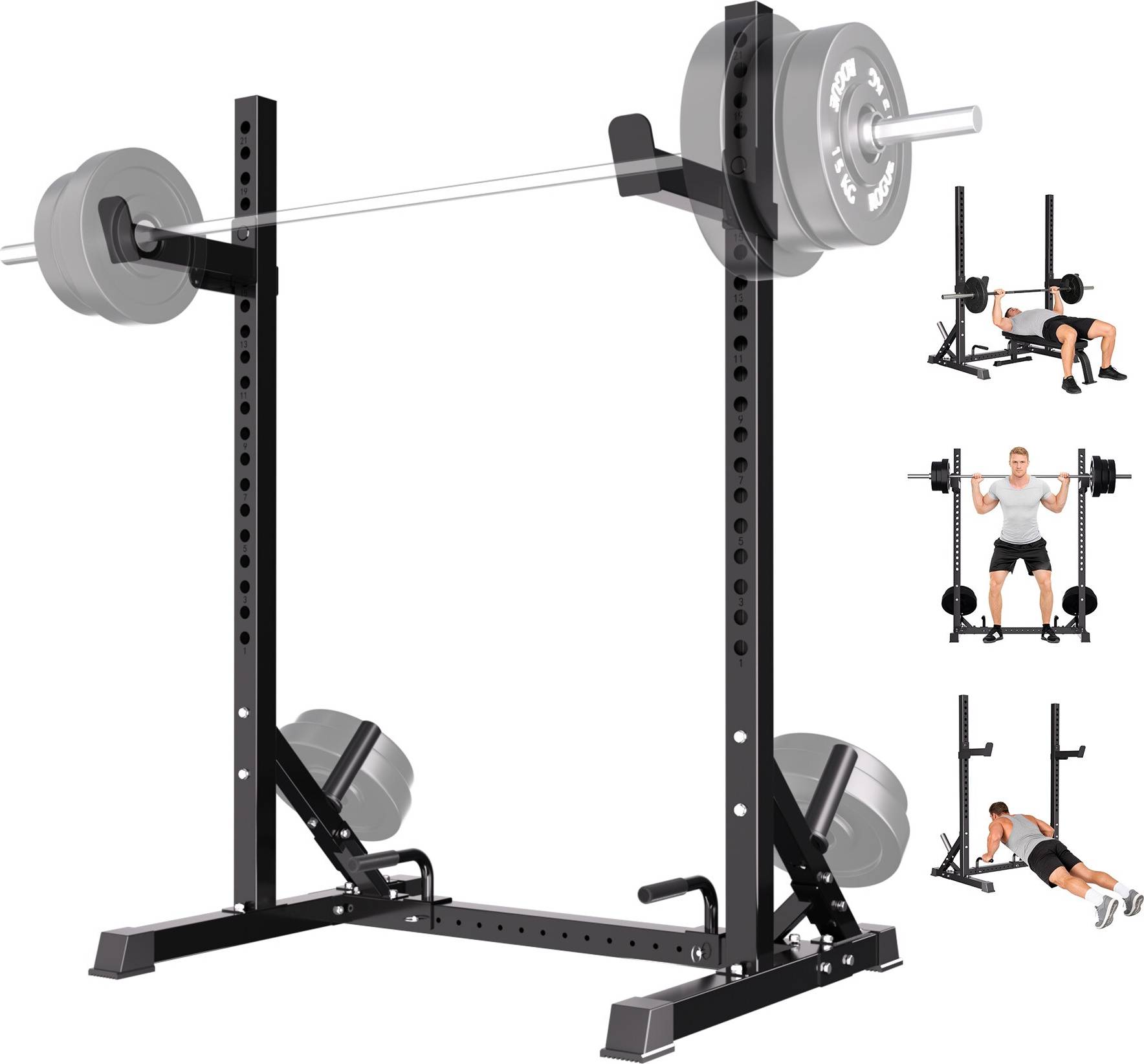 Squat rack Dexso Adjustable Power Squat Rack CMP3QDGR3E80Y2E