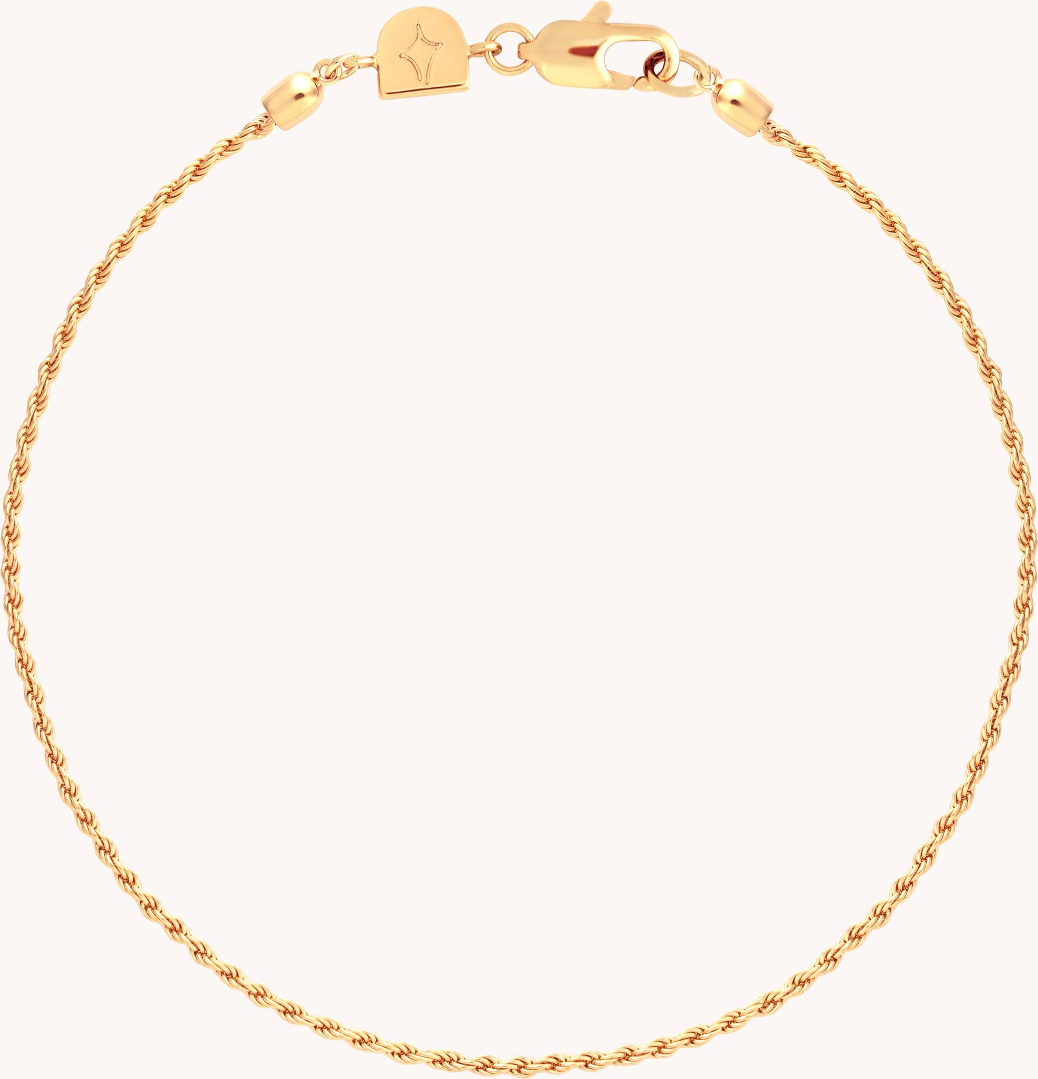 Astrid & Miyu Essential Rope Chain Bracelet Gold