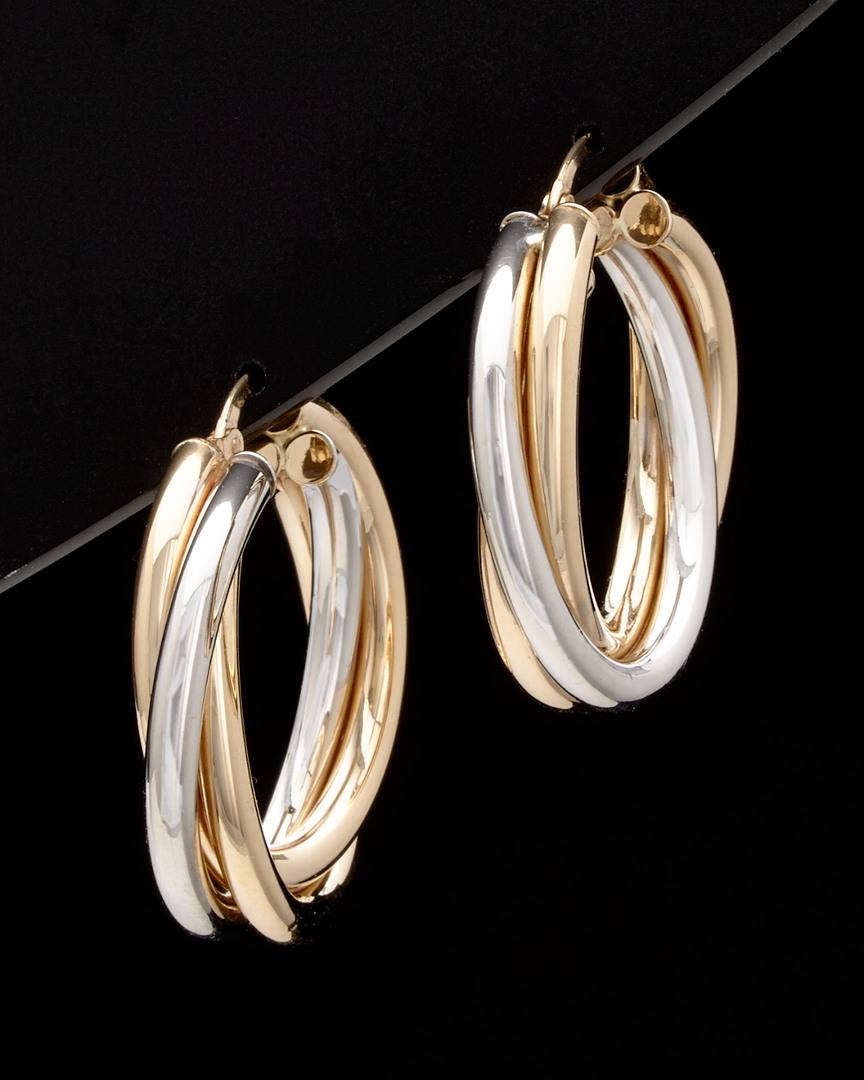 Italian Gold TwoTone Hoops
