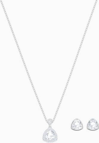 Swarovski set Swarovski Begin Set Rhodium Plated - White