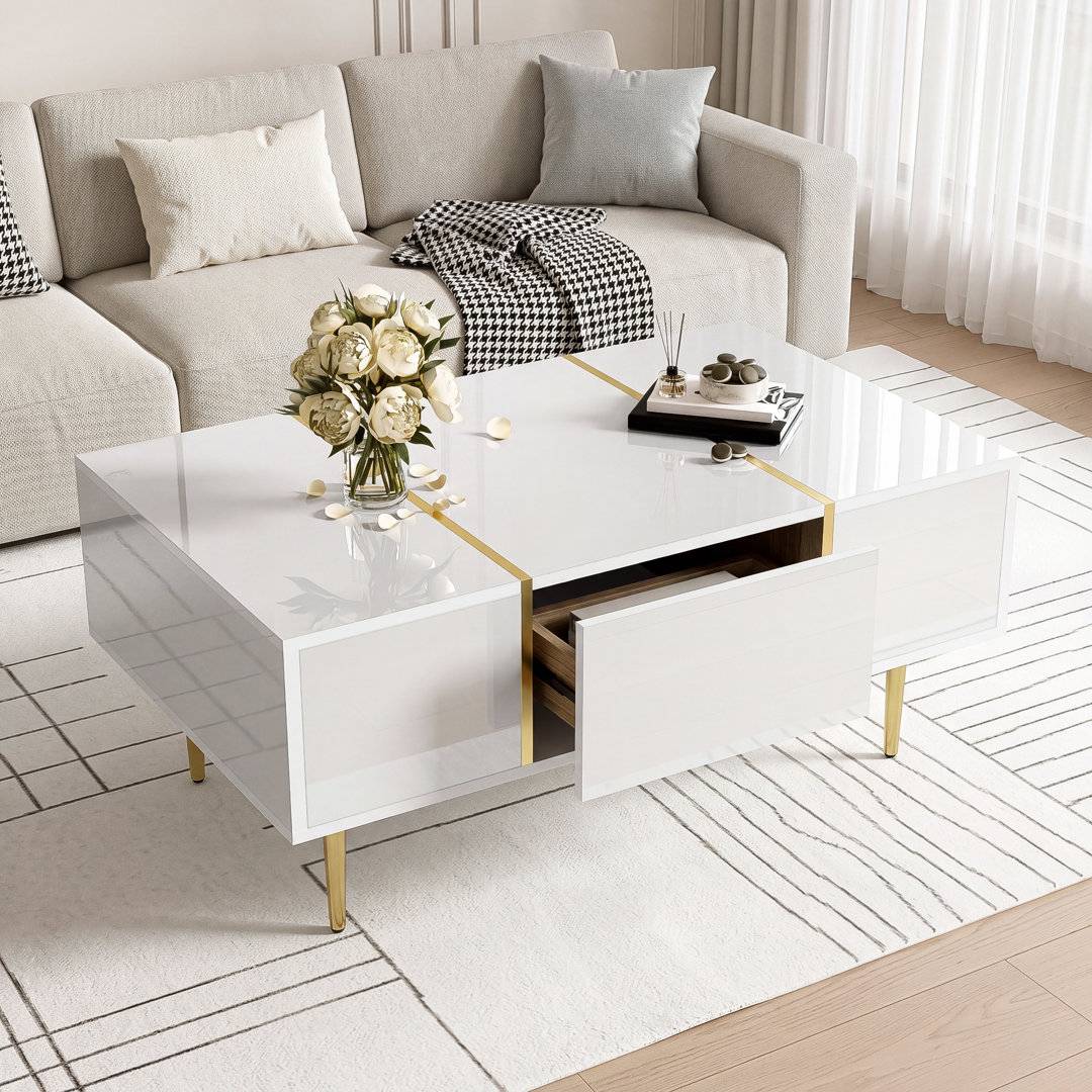 Brayden Studio Coffee Table White Table